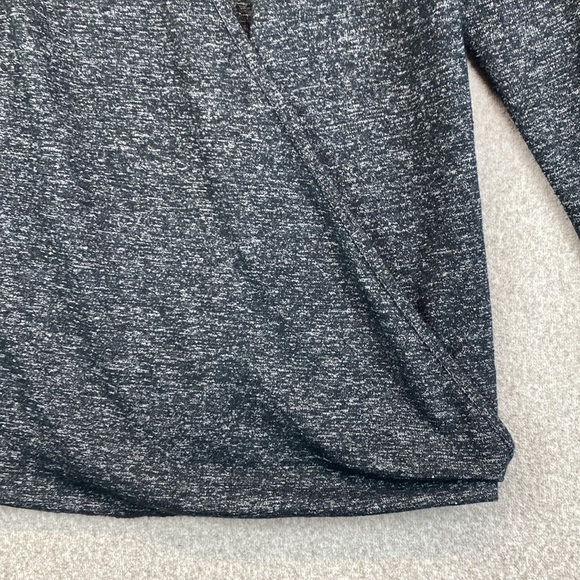 Capezio dance top wrap style long sleeve open back heathered black XS balletcore - Picture 7 of 9